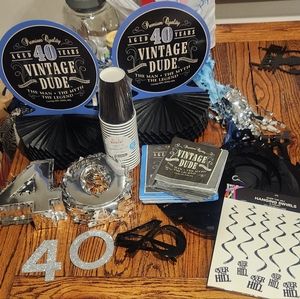 40th birthday decorations (men)